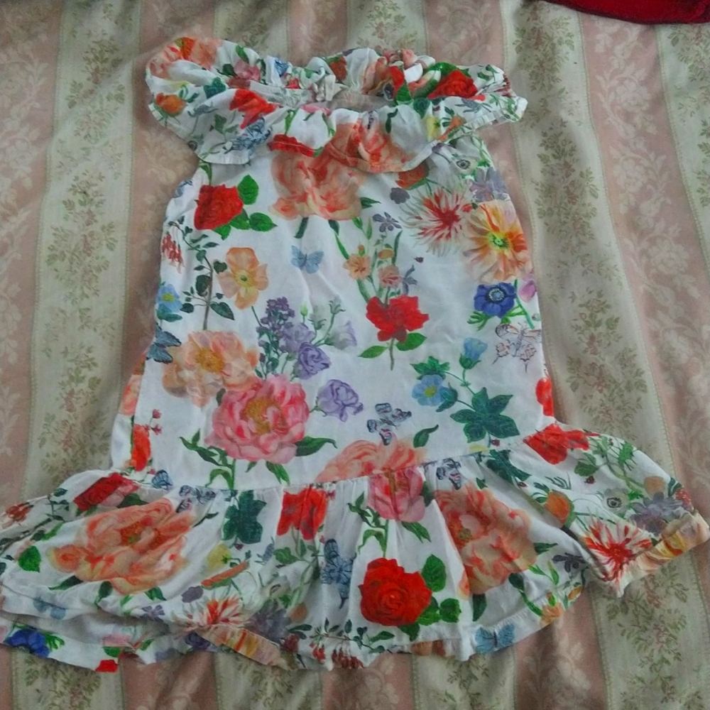 Natalie Rete X H&M Floral Dress - one off shoulder